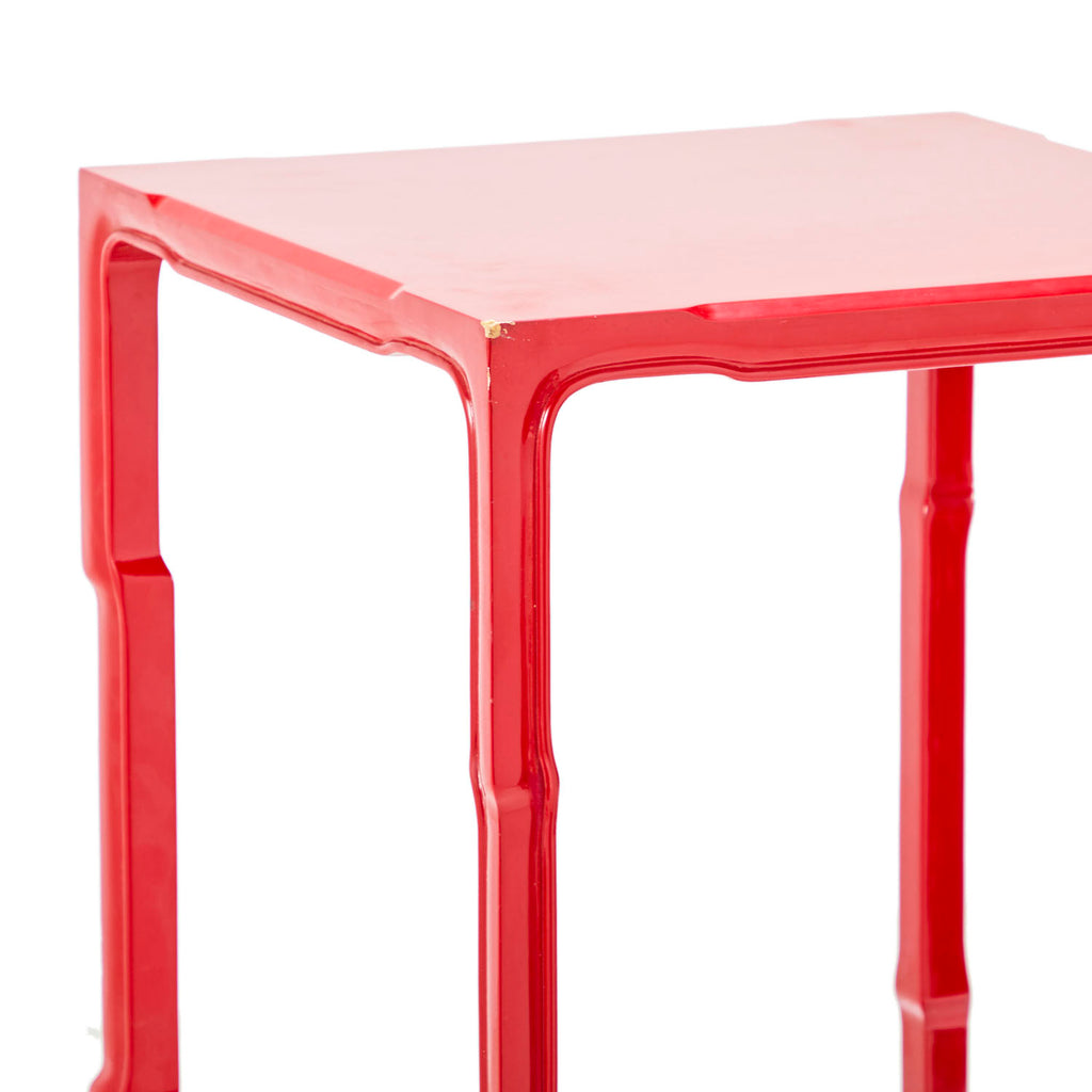 Red Chinese End Table