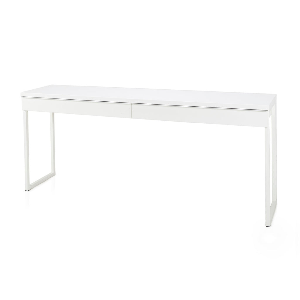 White Long Minimalist Console Table
