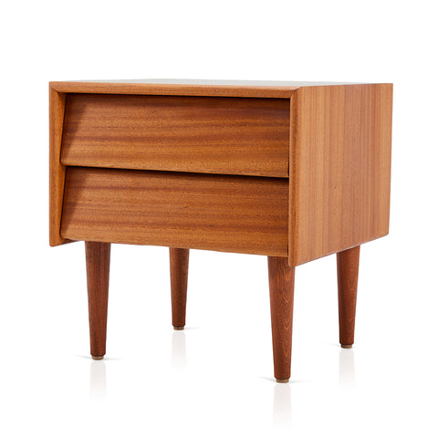 Wood Mahogany Case Study Mid Century Bedside Table