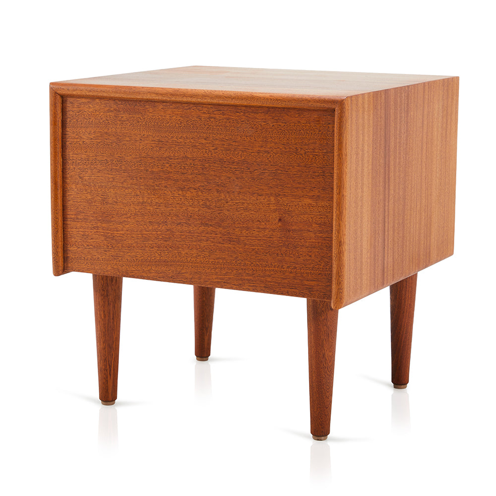 Wood Mahogany Case Study Mid Century Bedside Table
