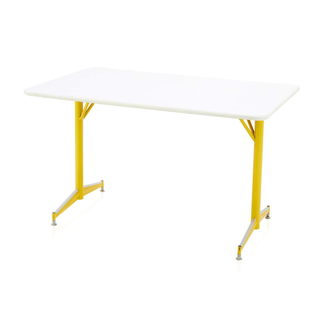 White Table with Yellow Legs
