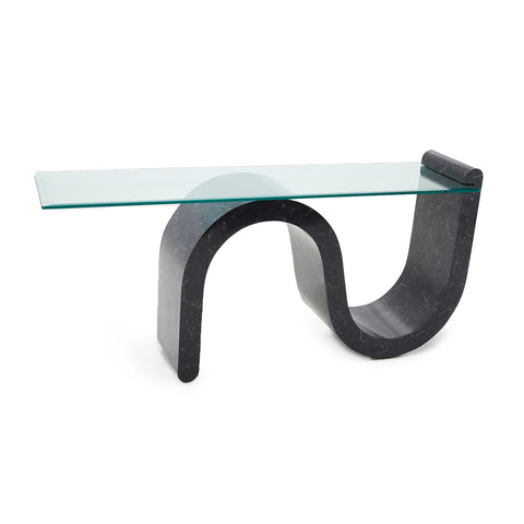 Black 80s S-Curve Console Table