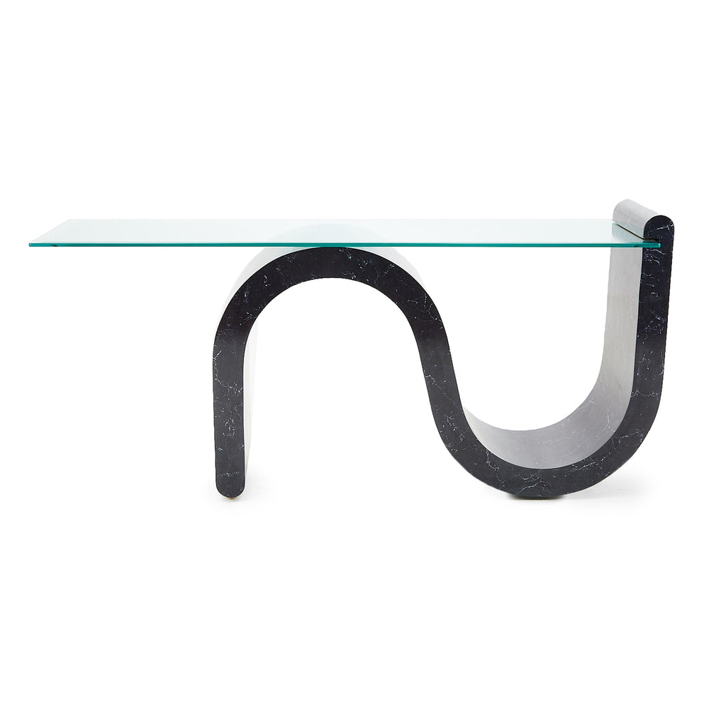 Black 80s S-Curve Console Table