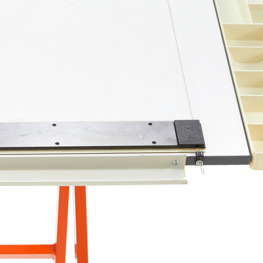 White Drafting Table with Orange Base