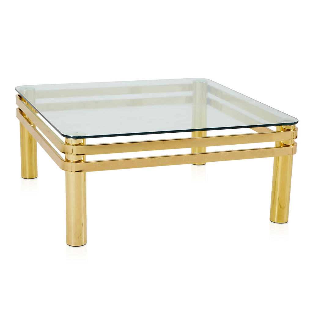 Gold & Glass Deco Coffee Table