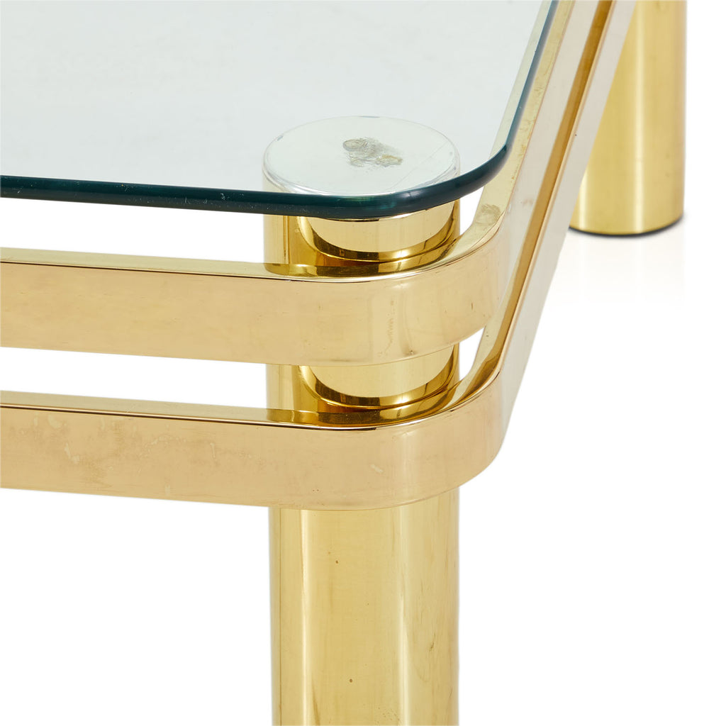 Gold & Glass Deco Coffee Table