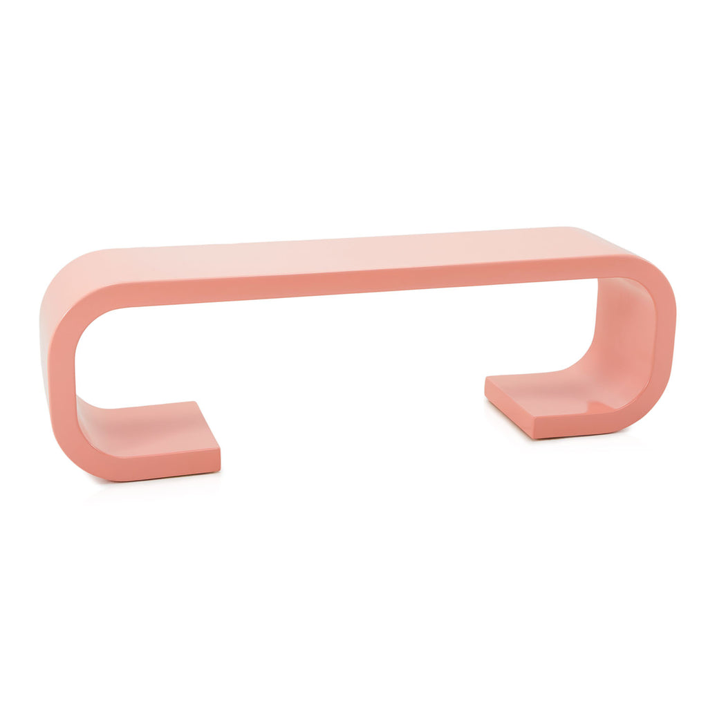 Pink Minimalist Low Console Table