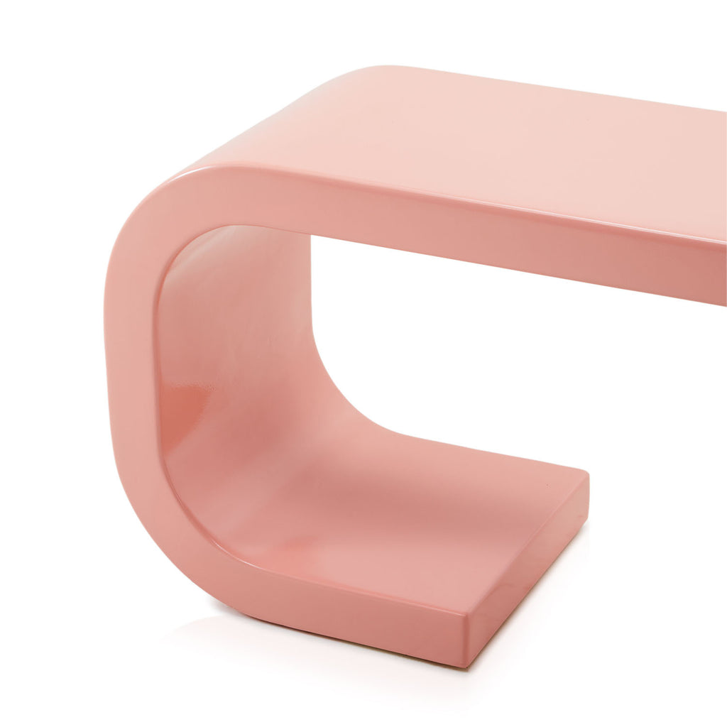 Pink Minimalist Low Console Table