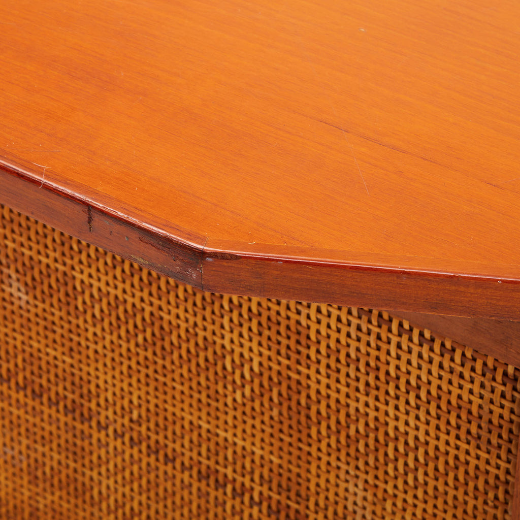 Angled Wood Top Executive Office Desk