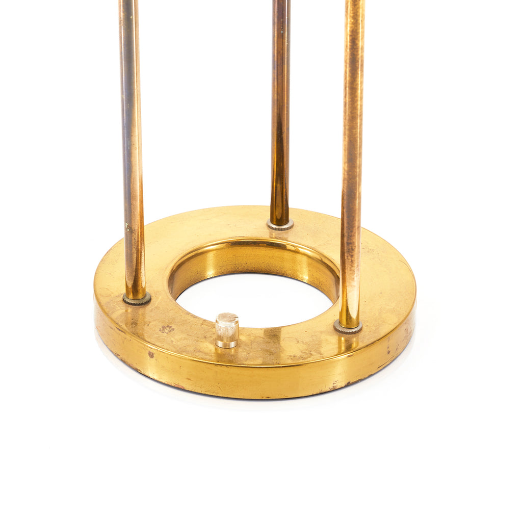 Gold & Glass Deco 80's Table Lamp