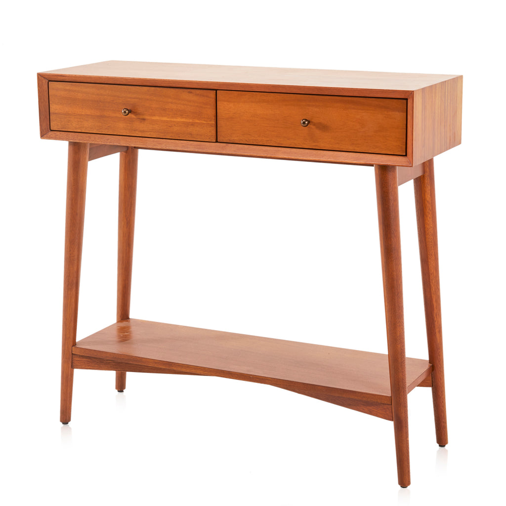 Two-Drawer Heavy Wood Console Table