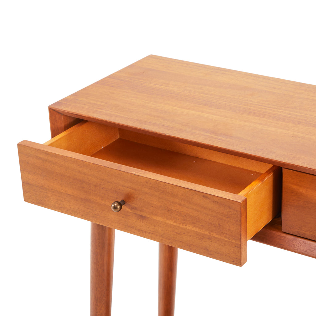 Two-Drawer Heavy Wood Console Table
