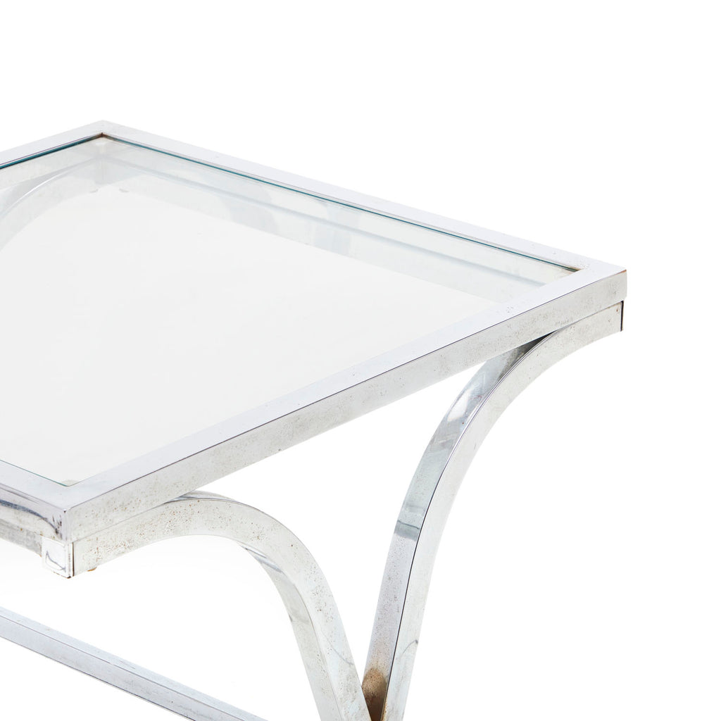 Chrome Curved Base Side Table