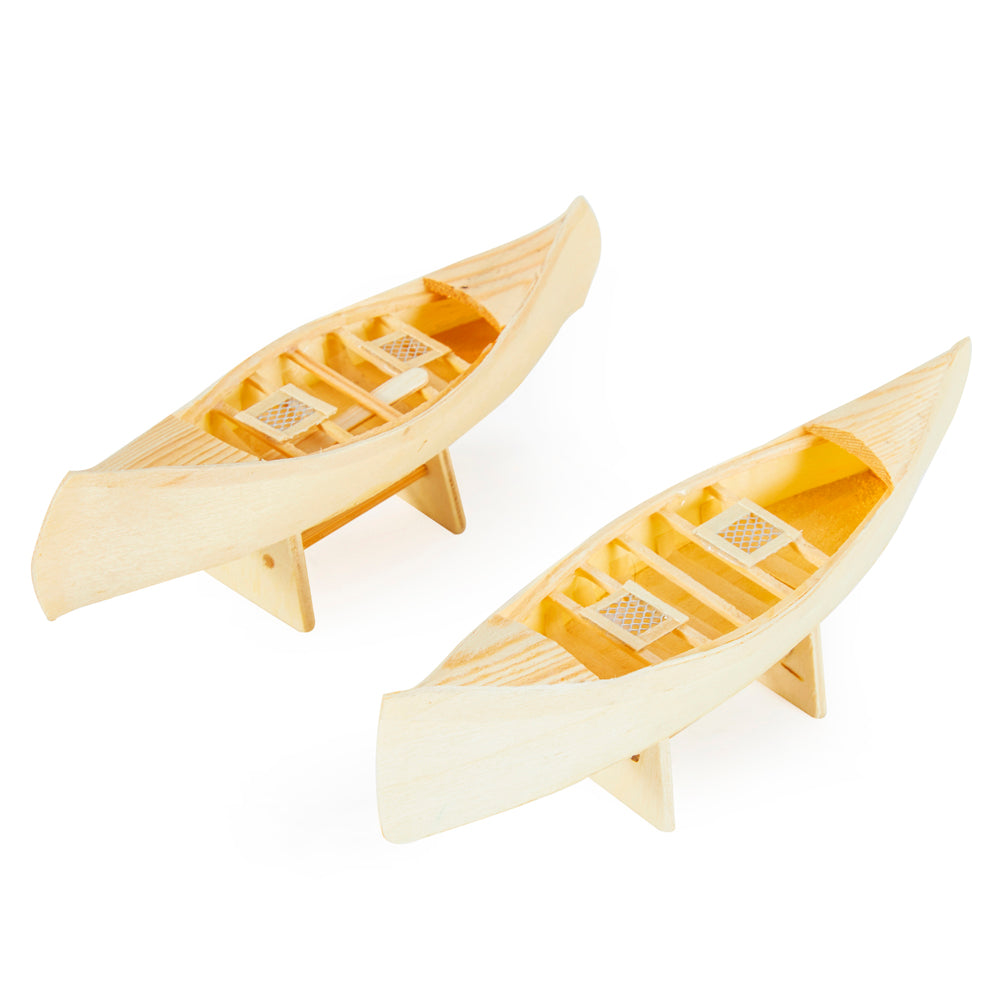 Wooden Toy Canoes