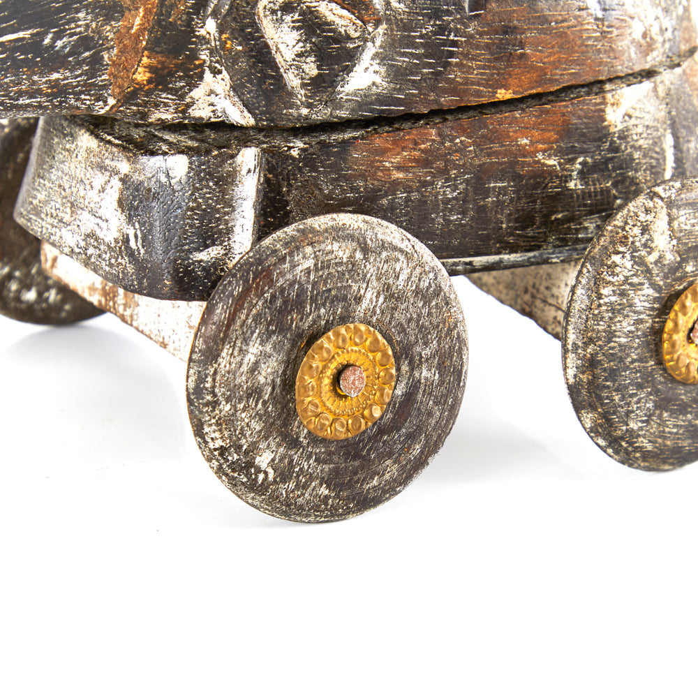Rustic Toy Elephant on Wheels