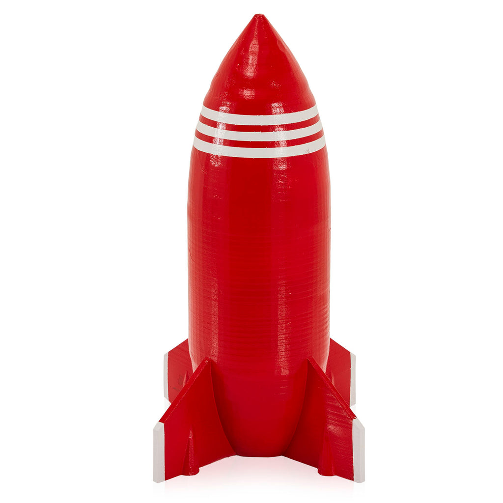 Red Foam Rocket Sculpture