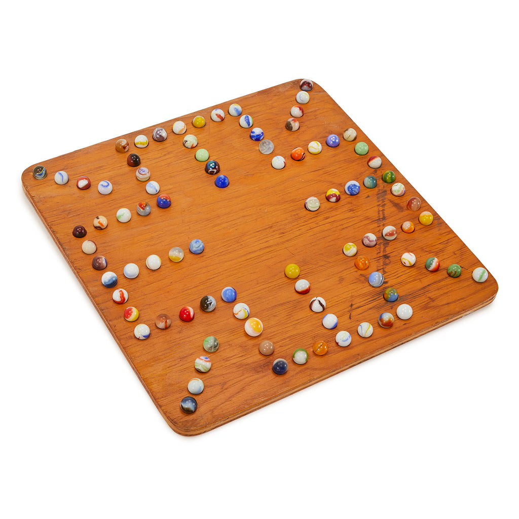 Vintage Wahoo Game Board with Marbles