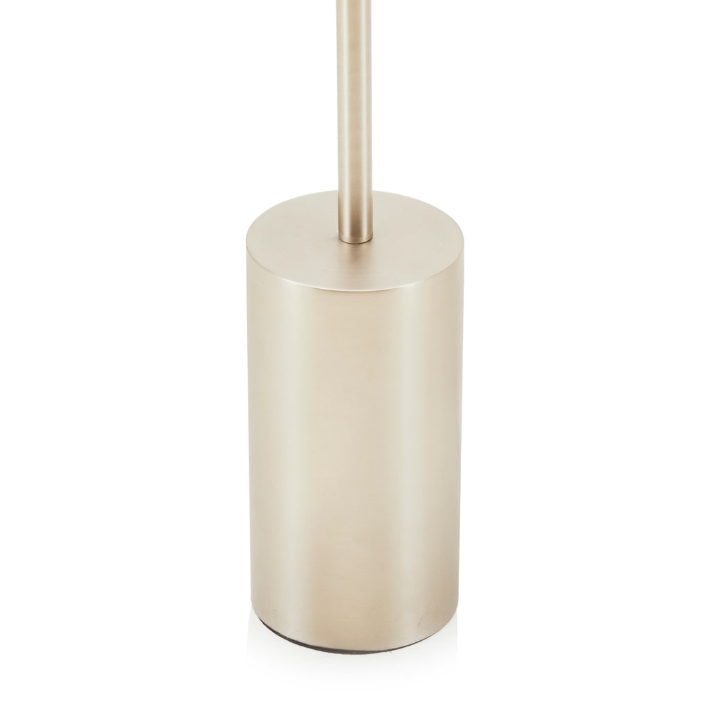 Triple Head Brushed Brass Pole Floor Lamp