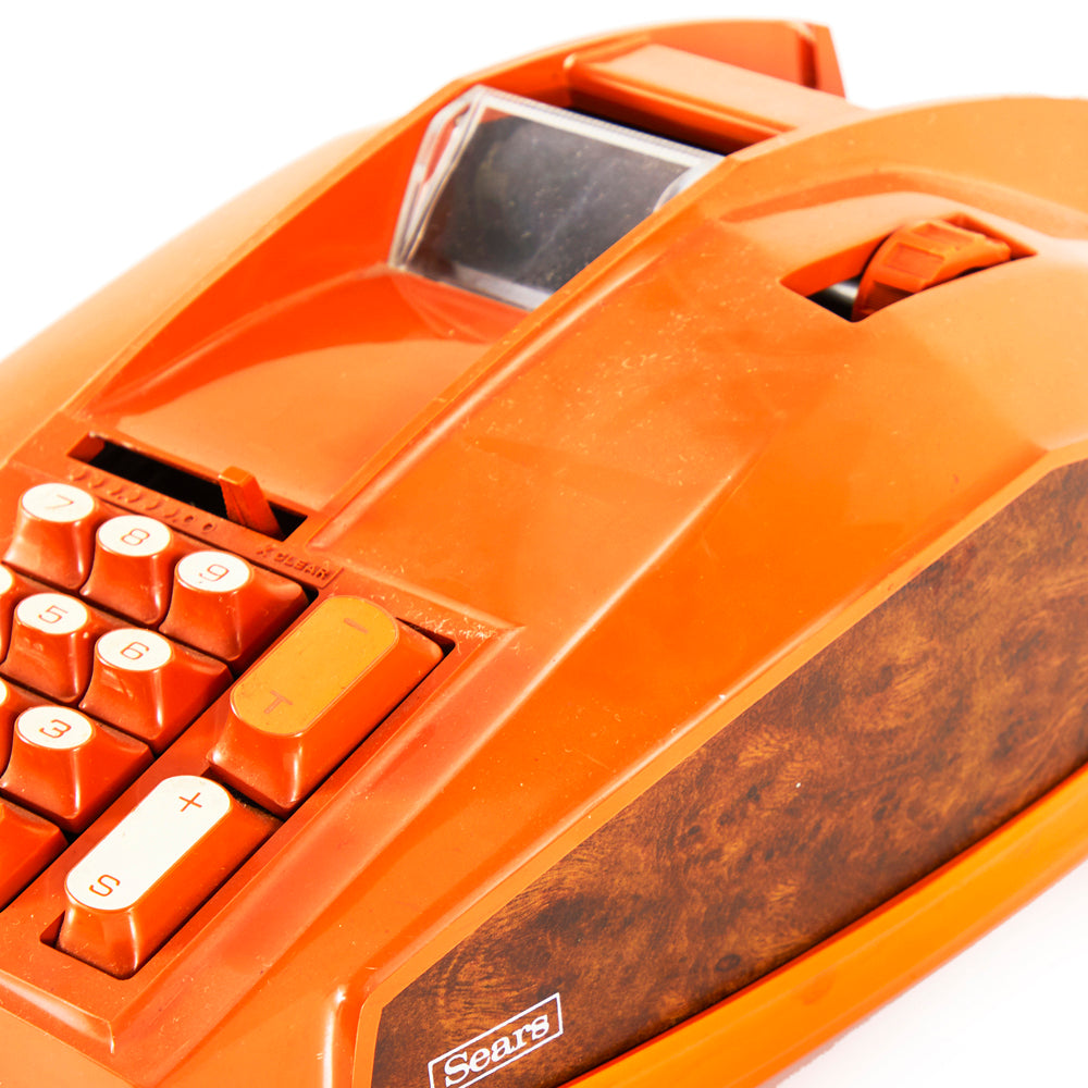 Sear's Orange Digital Adding Machine