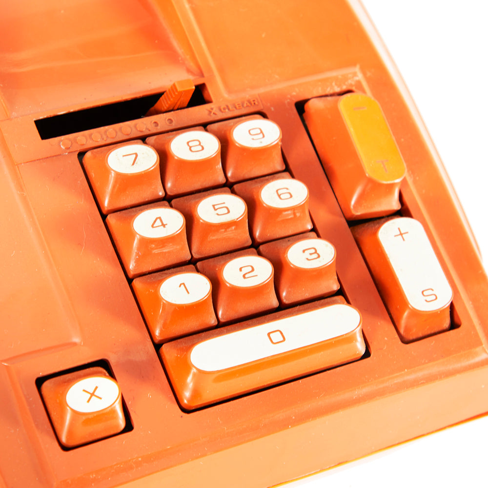 Sear's Orange Digital Adding Machine