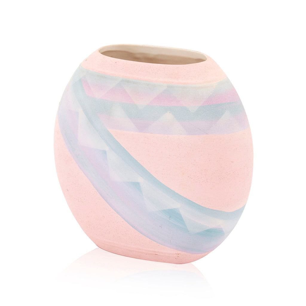 Pink Southwest Pastel Colors Round Vase (A+D)