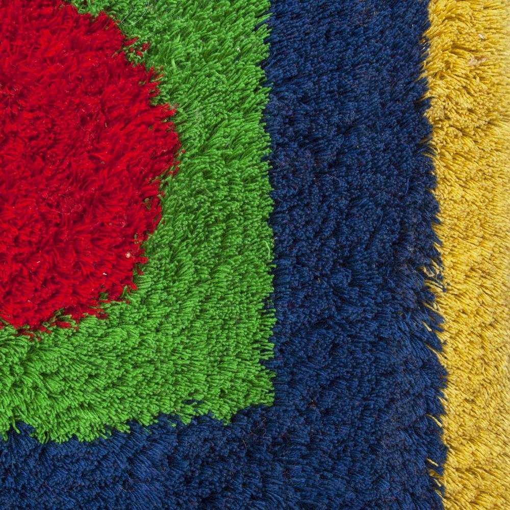 Vintage Colorful Stoplight Shag Rug