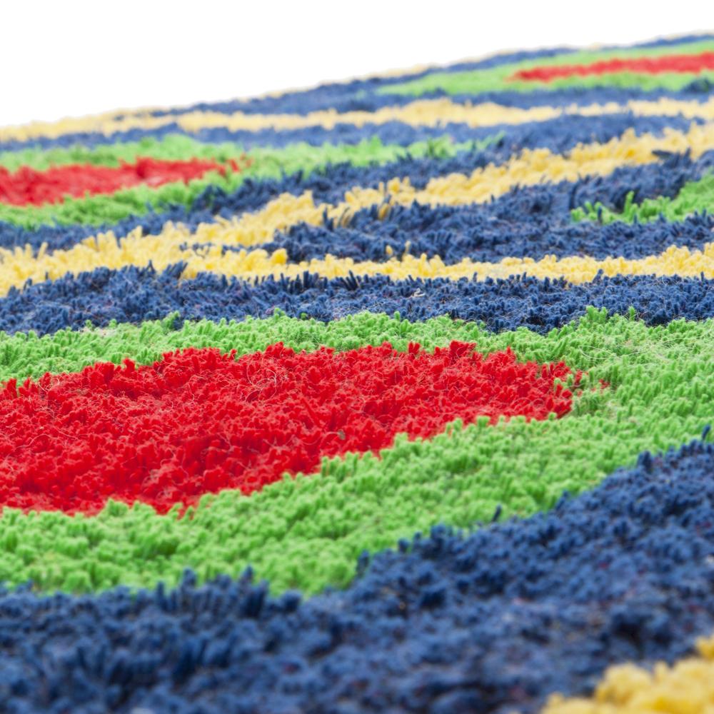 Vintage Colorful Stoplight Shag Rug