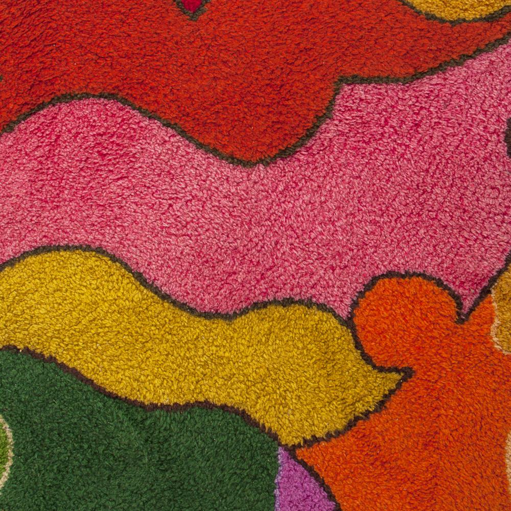 Multicolor Psychedelic Floral Rug