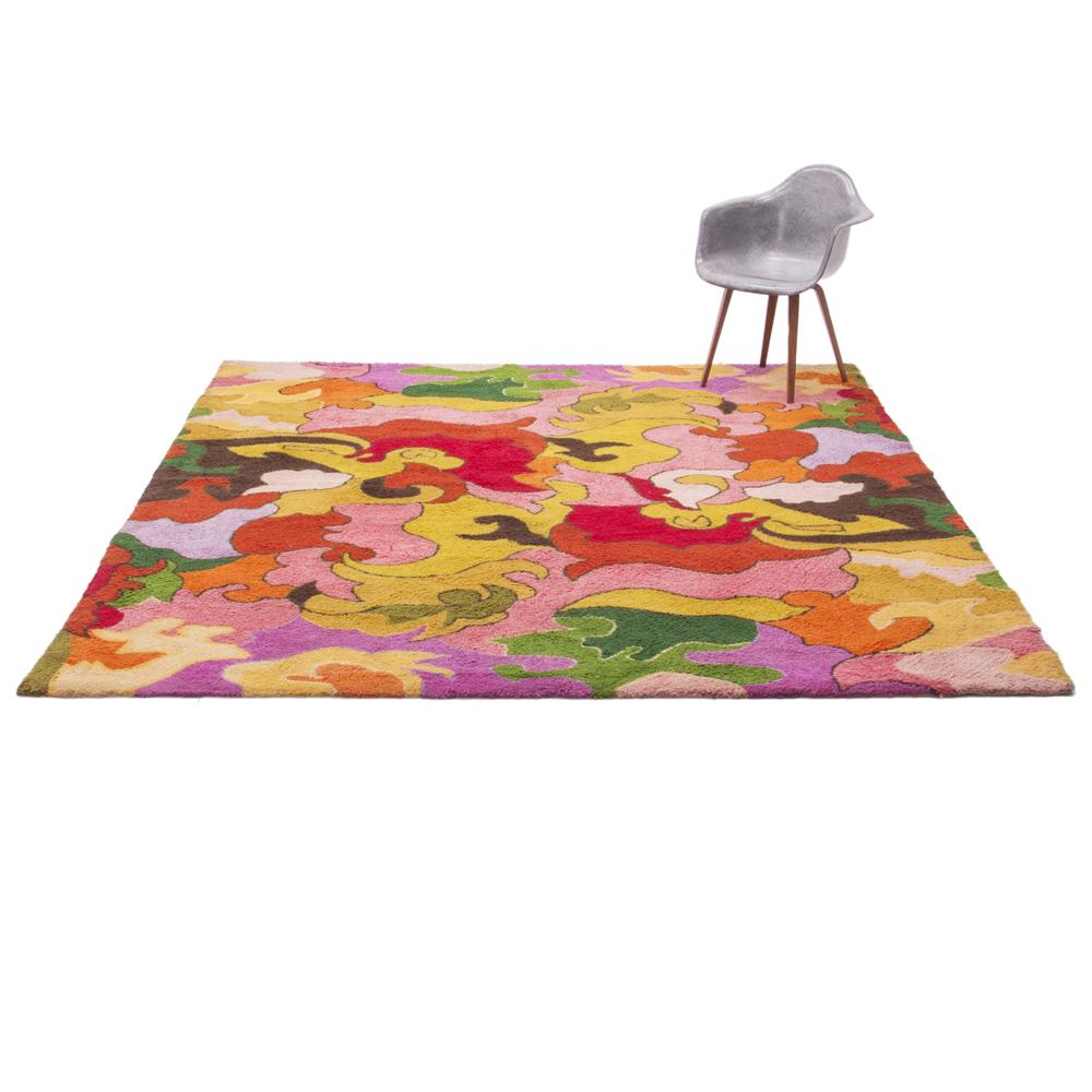 Multicolor Psychedelic Floral Rug
