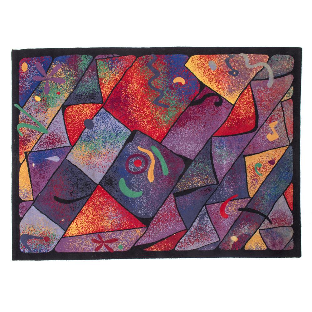 Multicolor 90's New Wave Area Rug