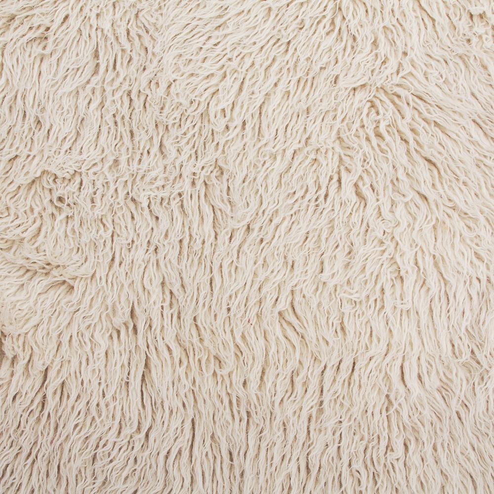 Large Off-White Flokati Shag Rug