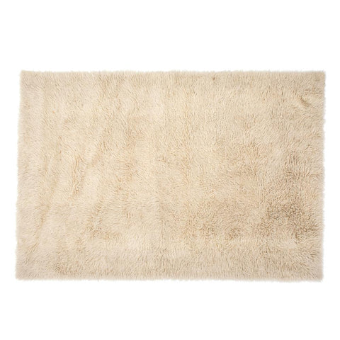 Large Off-White Flokati Shag Rug