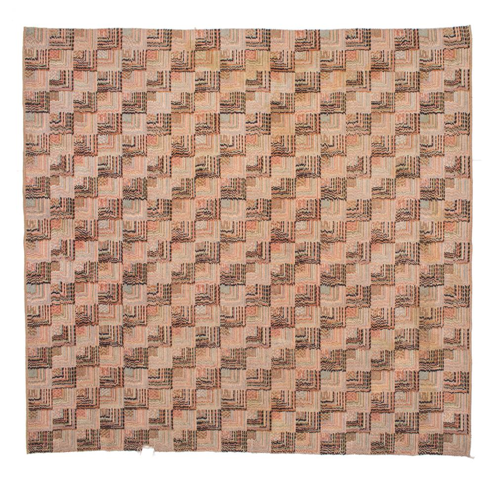 Large Square Deco Checkerboard Rug