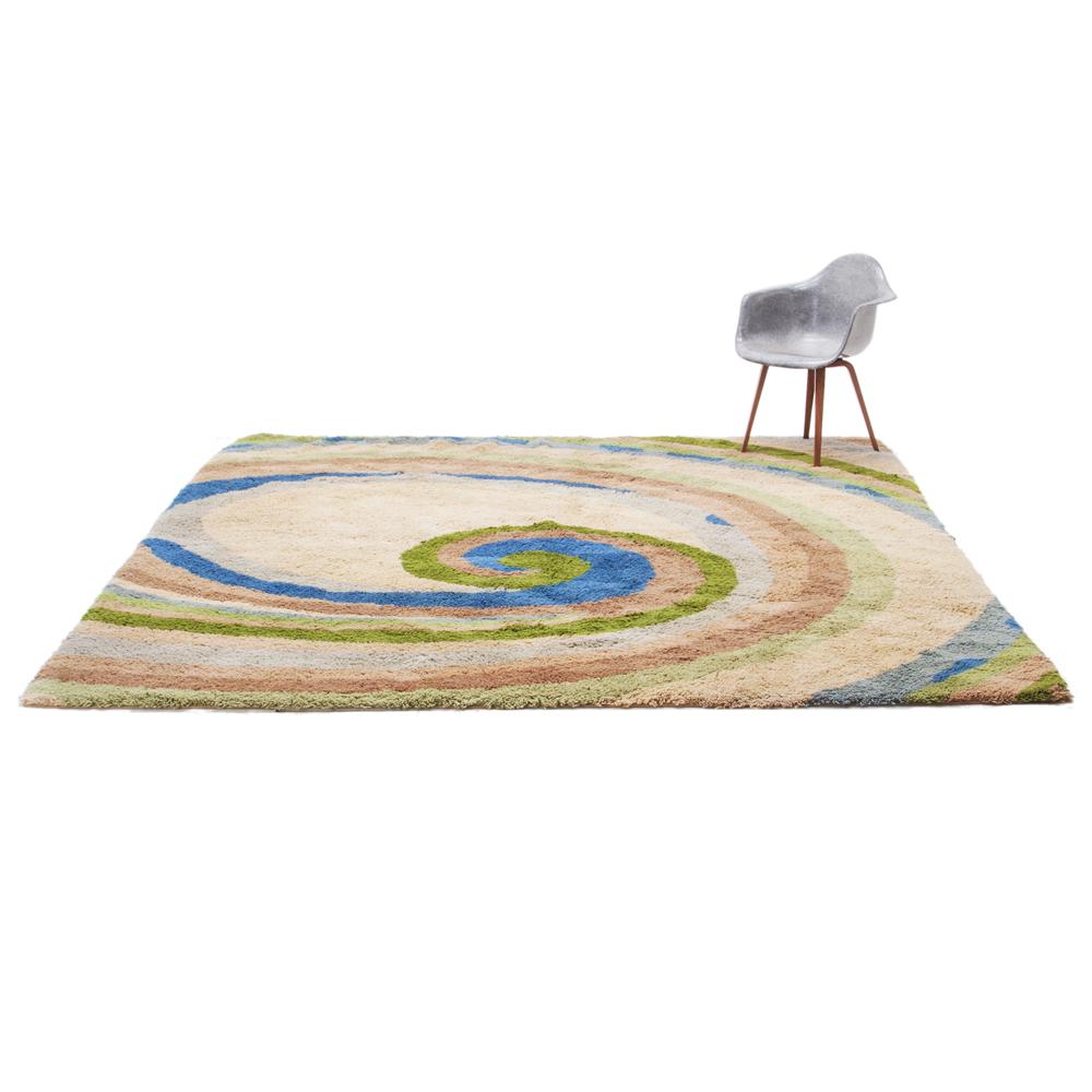 Earth Tone Swirl Rug