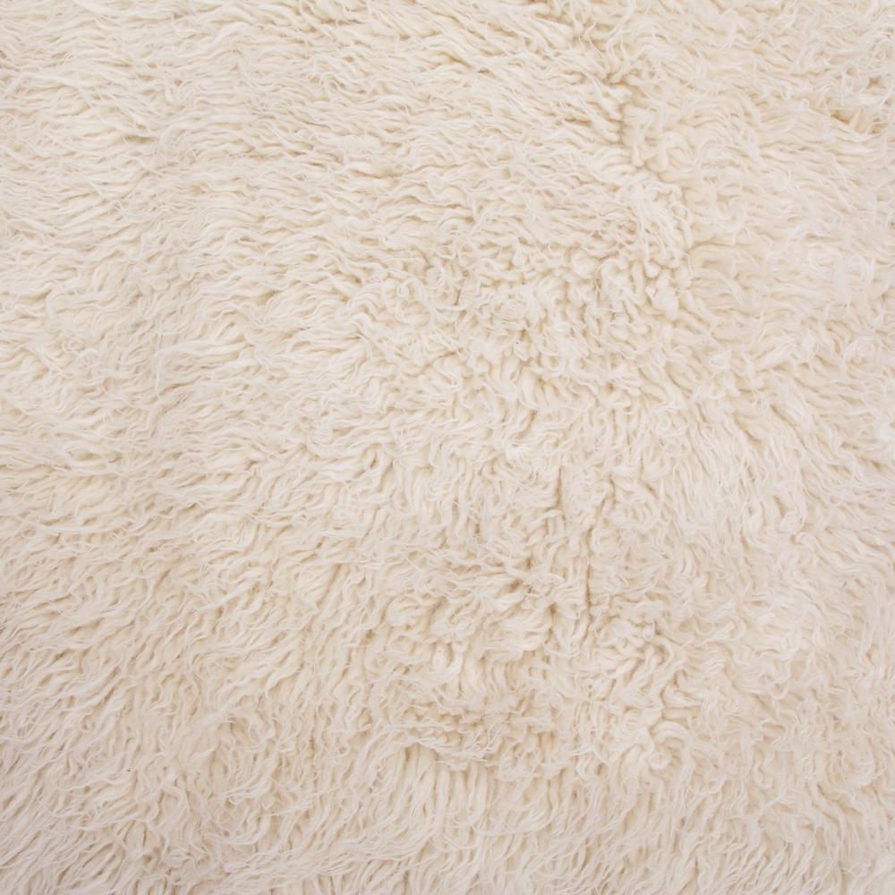 Tiny Off White Square Shag Rug