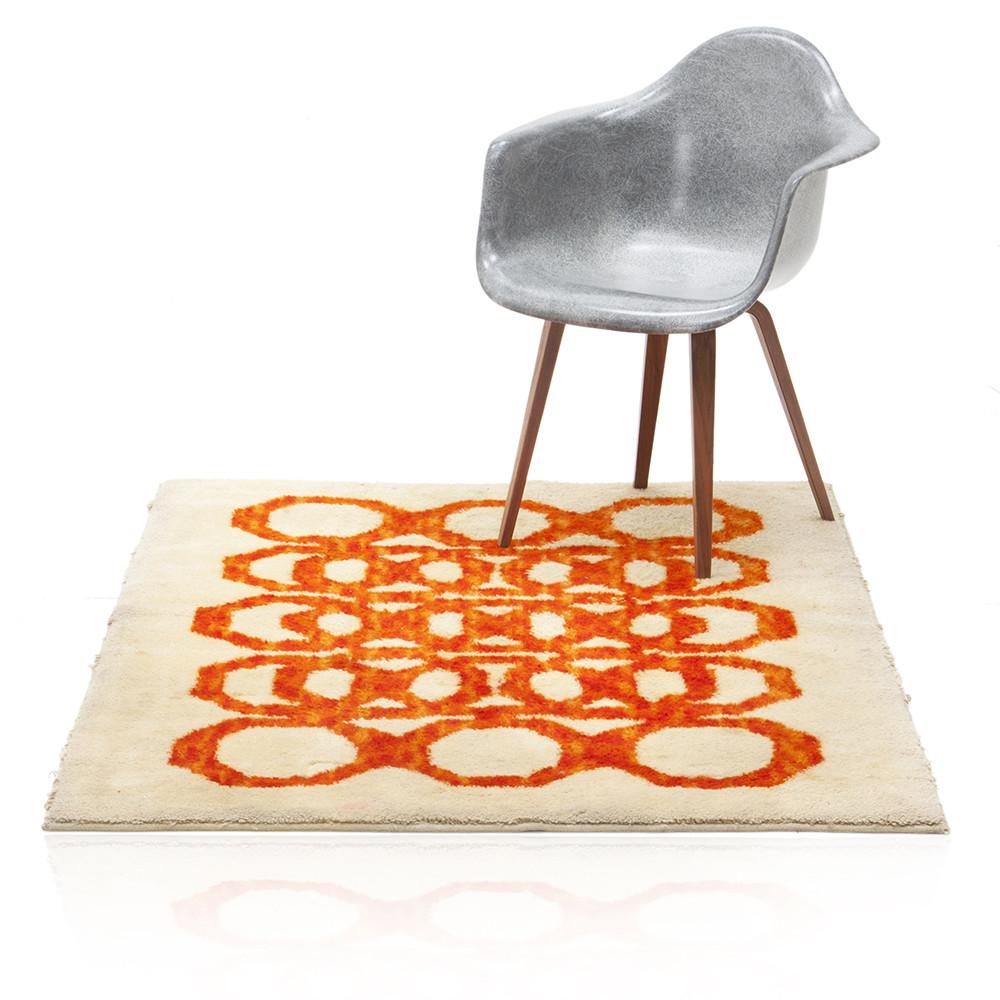 Orange Rings Rug