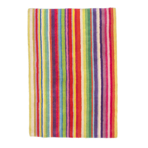Multicolored Striped Area Rug