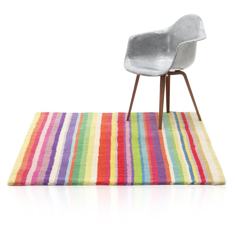 Multicolored Striped Area Rug