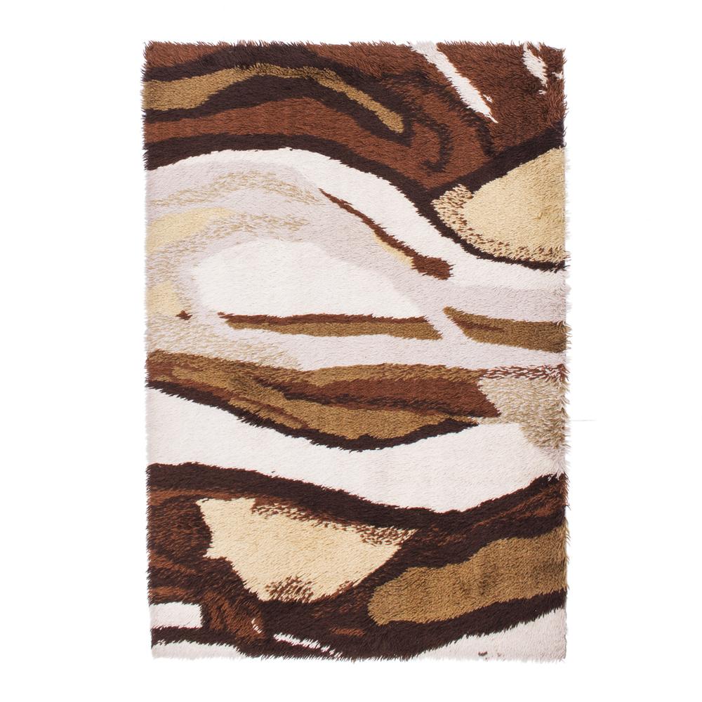 Wavy Brown Rug