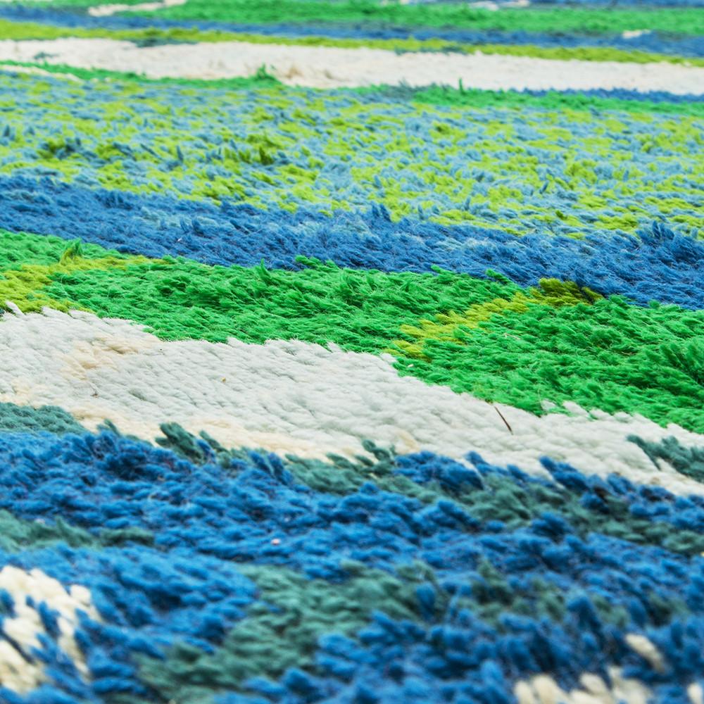 Blue and Green Shapes Rug