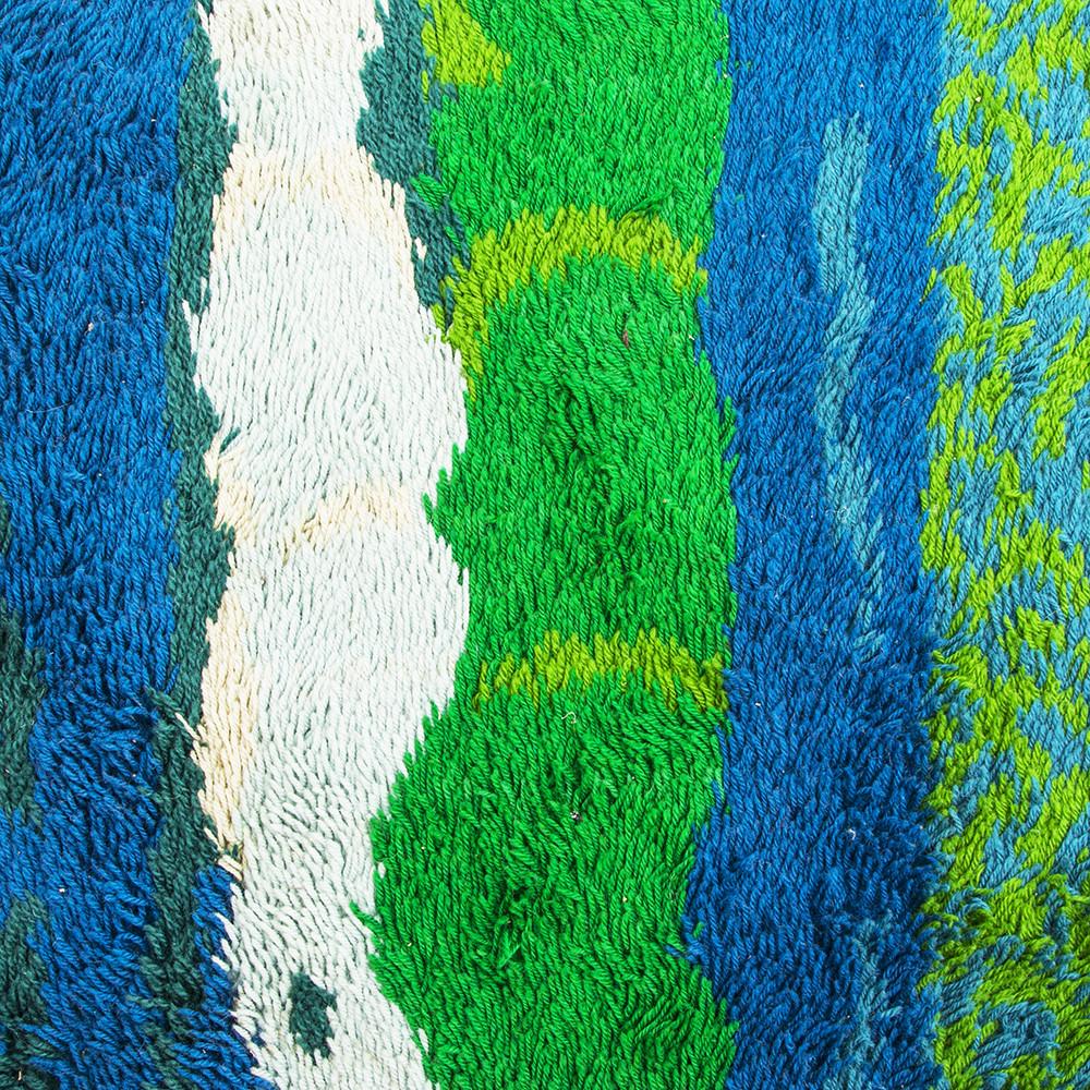 Blue and Green Shapes Rug