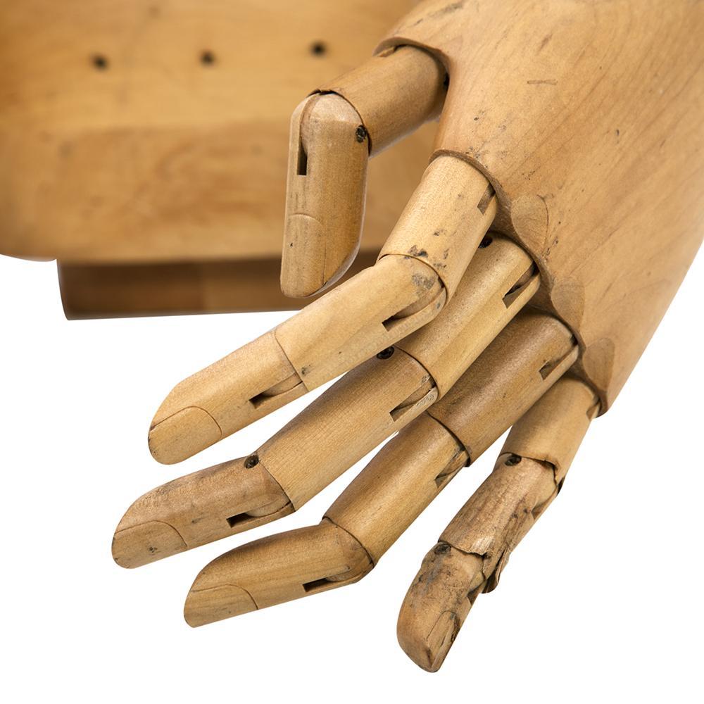 Wood Carved Large Marionette Figurine