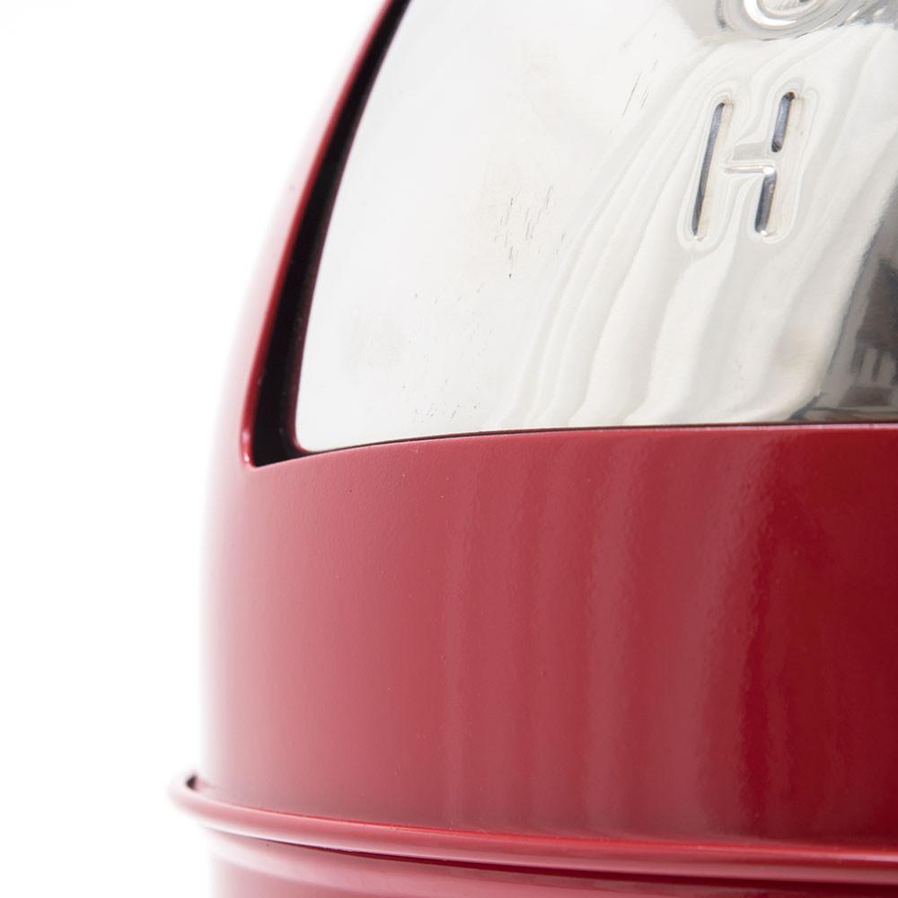 Red Round Top Trash Can