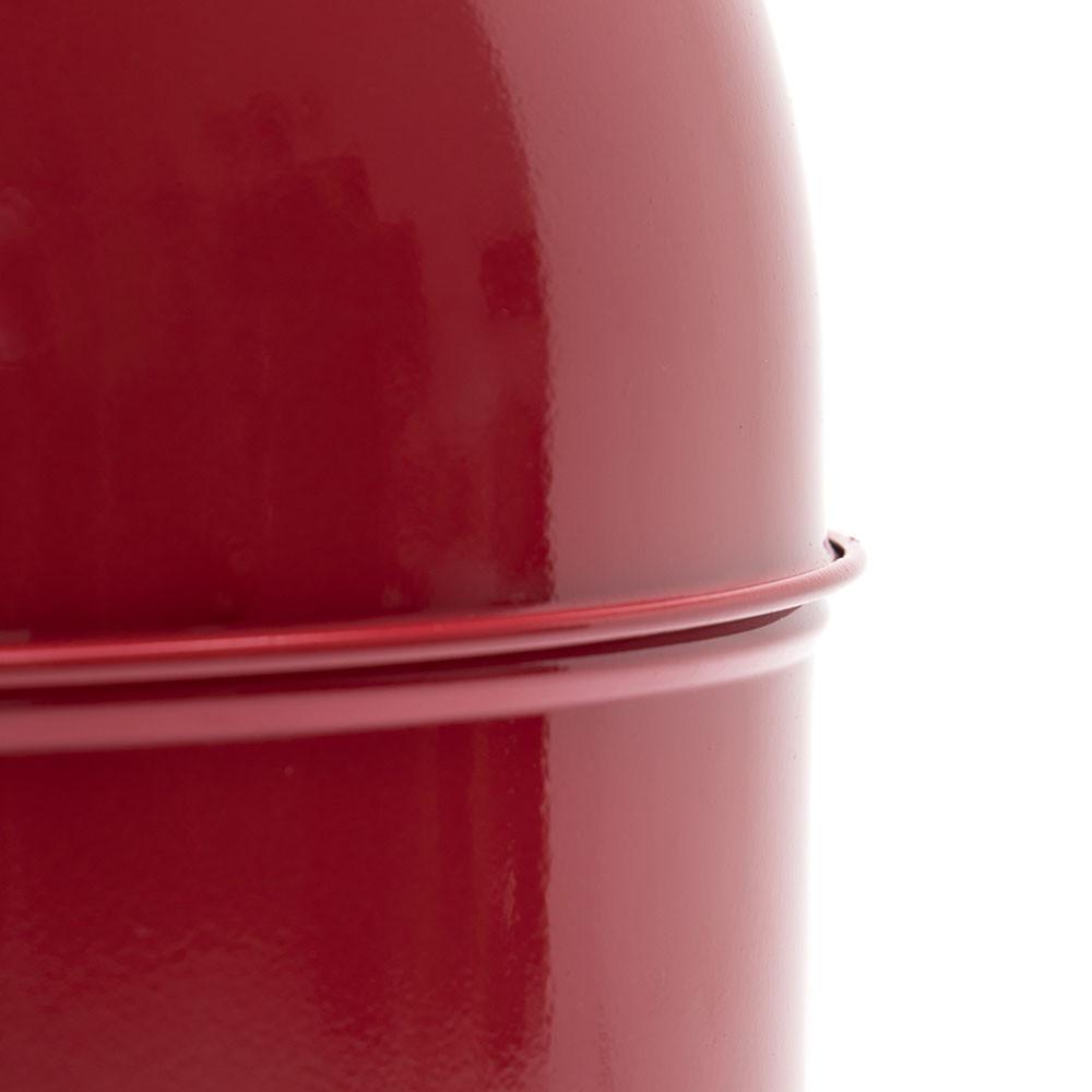 Red Round Top Trash Can