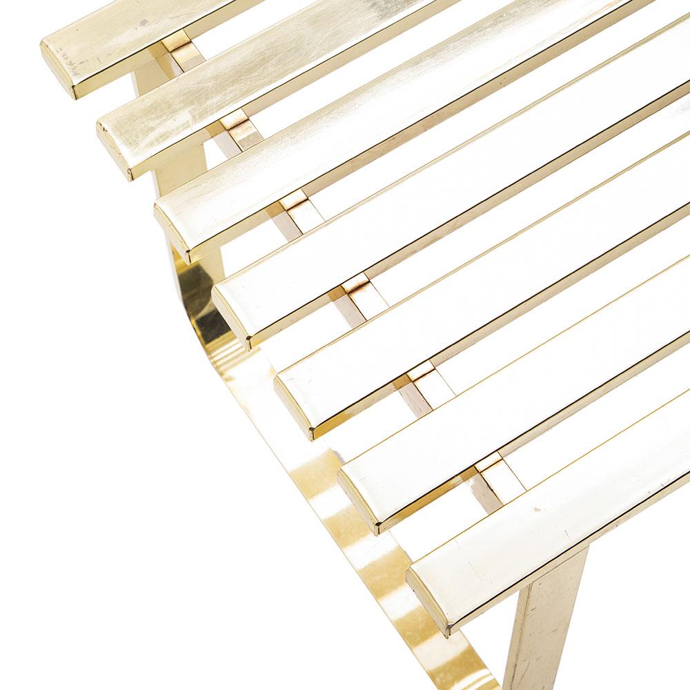 Gold Slat Bench