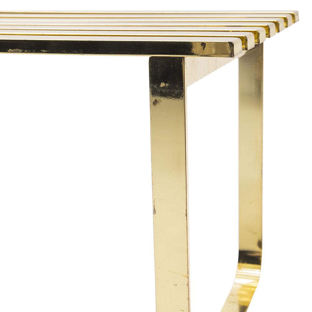 Gold Slat Bench