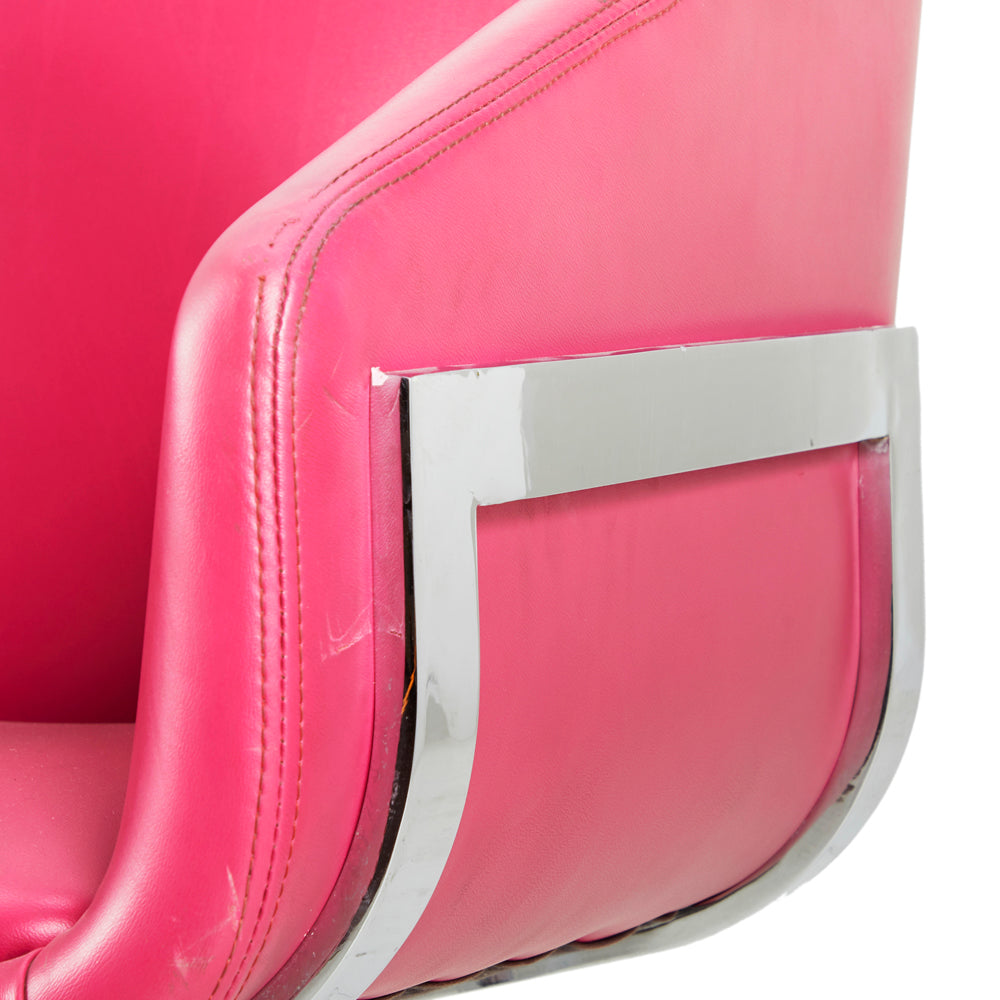 Magenta Vinyl 3-Seat Tandem Bench