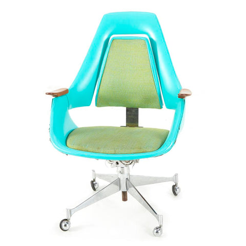 Blue & Green Vintage Office Chair