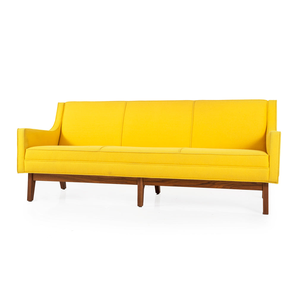 Curved Arm Sofa - Yellow