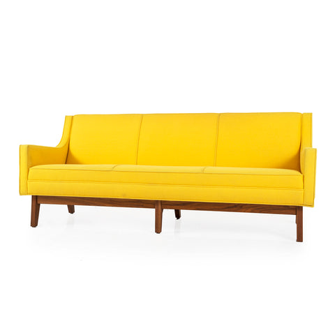 Curved Arm Sofa - Yellow
